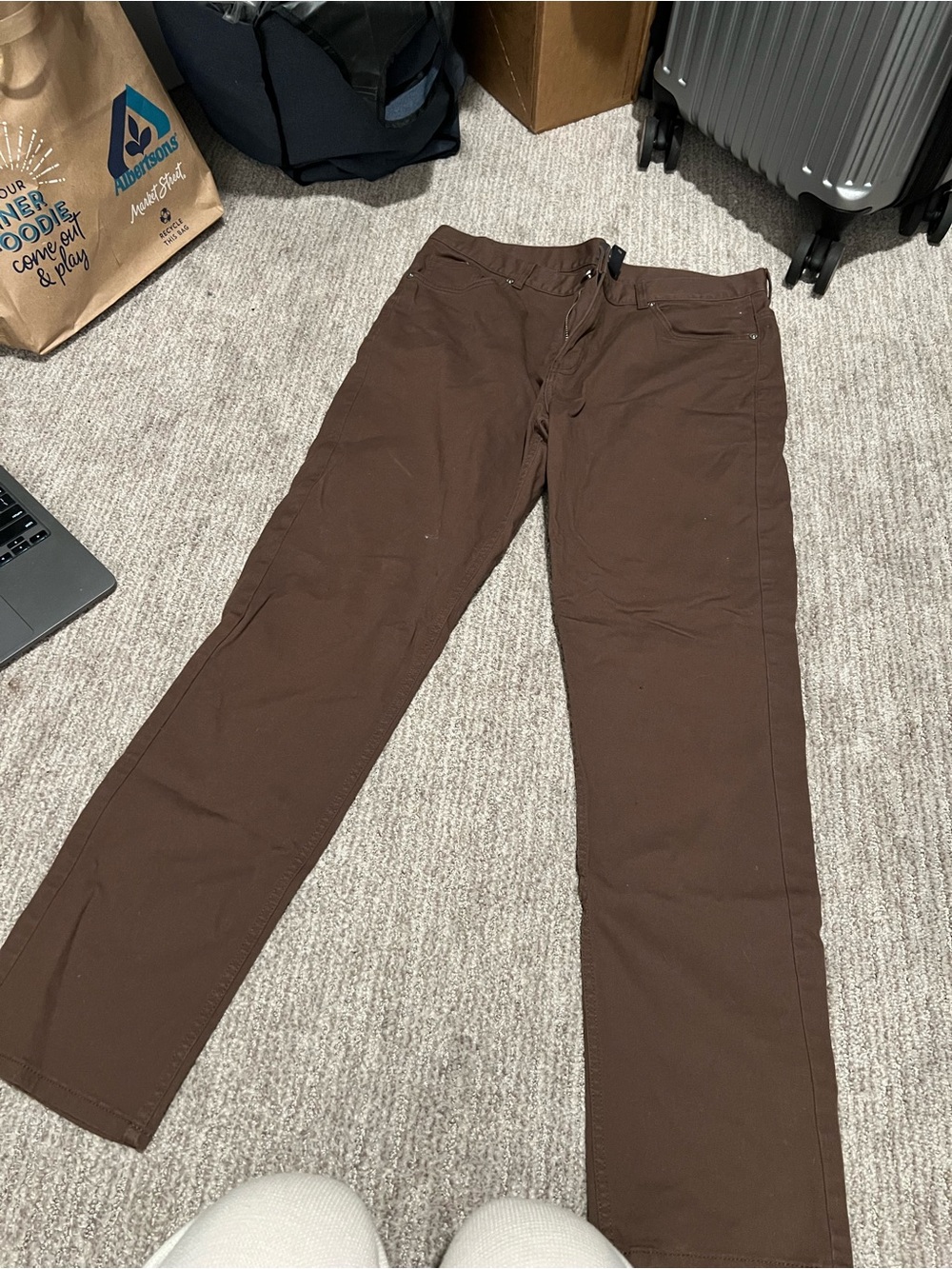 H&M Men's Dark Brown Chinos